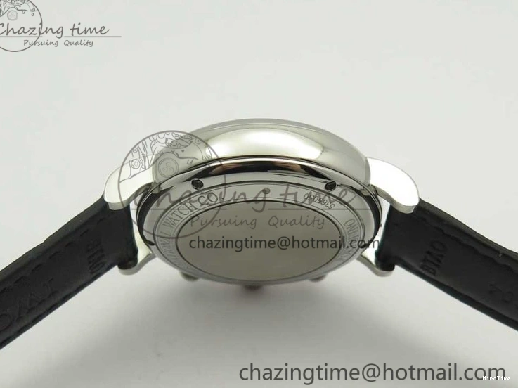 MIROTIME 0129 Snug Portofino IW391022 SS ZK 1:1 Best Edition White Dial Gold Markers On Black Leather Strap A 7130